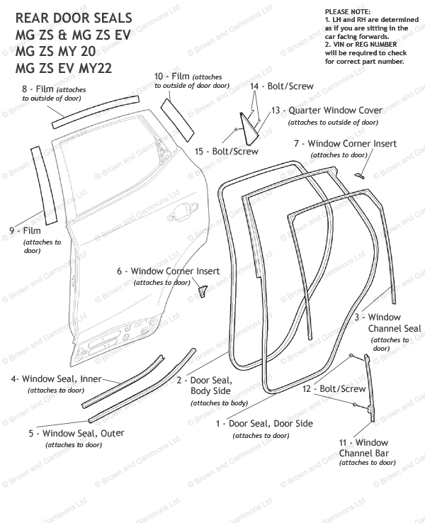 Image for Rear Door Seals